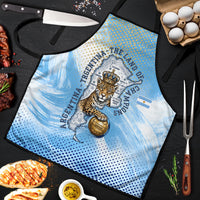 Argentina Football Land Of Champions Apron Halftone Dot Jaguar Mascot National Map