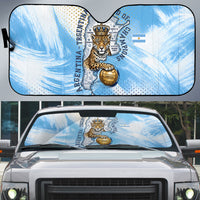 Argentina Football Land Of Champions Auto Sun Shade Halftone Dot Jaguar Mascot National Map