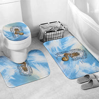 Argentina Football Land Of Champions Bathroom Set Halftone Dot Jaguar Mascot National Map