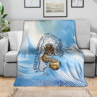 Argentina Football Land Of Champions Blanket Halftone Dot Jaguar Mascot National Map