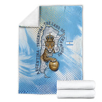 Argentina Football Land Of Champions Blanket Halftone Dot Jaguar Mascot National Map