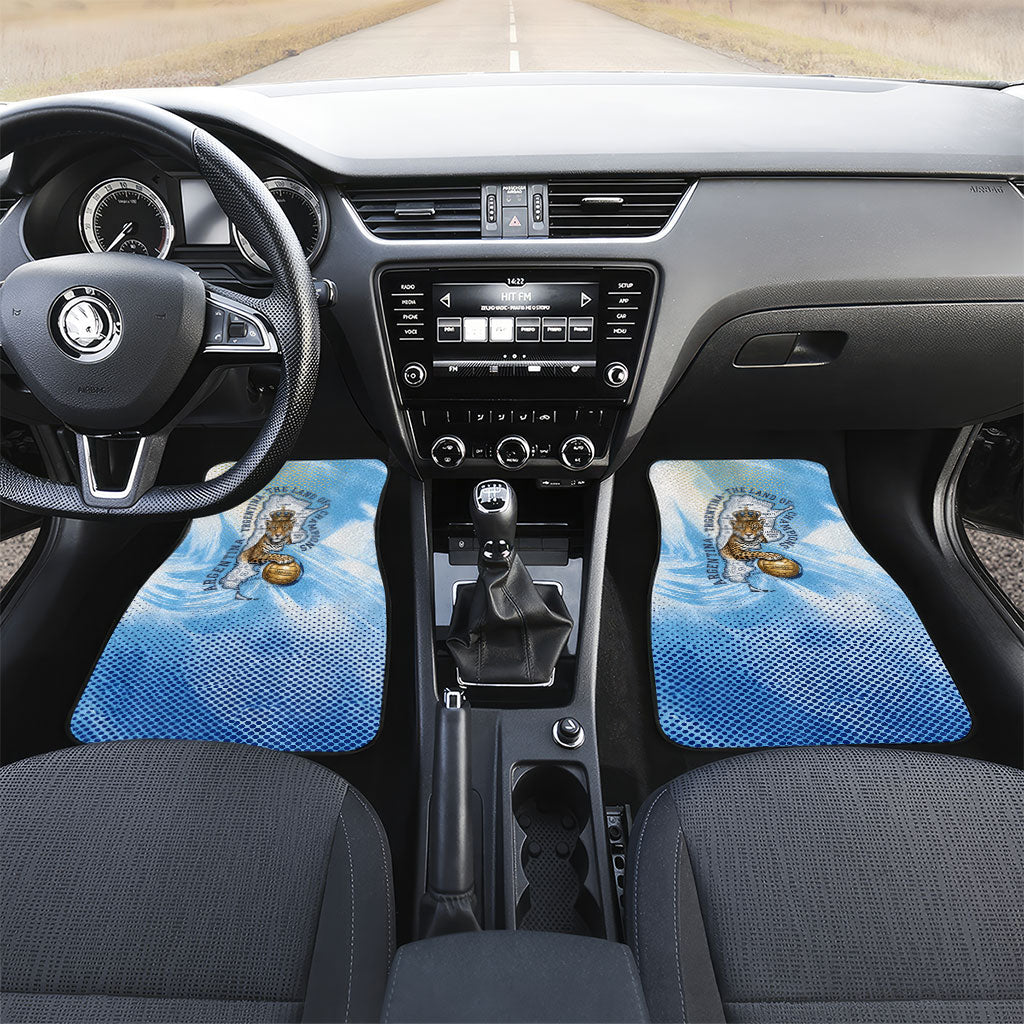 Argentina Football Land Of Champions Car Mats Halftone Dot Jaguar Mascot National Map
