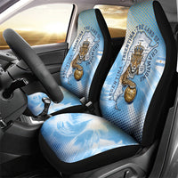 Argentina Football Land Of Champions Car Seat Cover Halftone Dot Jaguar Mascot National Map