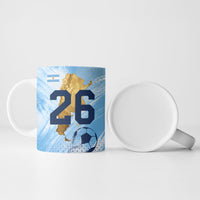 Argentina Football Land Of Champions Ceramic Mug Halftone Dot Jaguar Mascot National Map