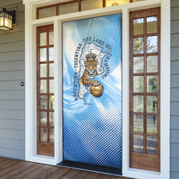 Argentina Football Land Of Champions Door Cover Halftone Dot Jaguar Mascot National Map