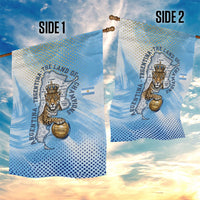 Argentina Football Land Of Champions Garden Flag Halftone Dot Jaguar Mascot National Map
