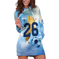 Argentina Football Land Of Champions Hoodie Dress Halftone Dot Jaguar Mascot National Map