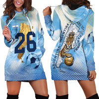 Argentina Football Land Of Champions Hoodie Dress Halftone Dot Jaguar Mascot National Map