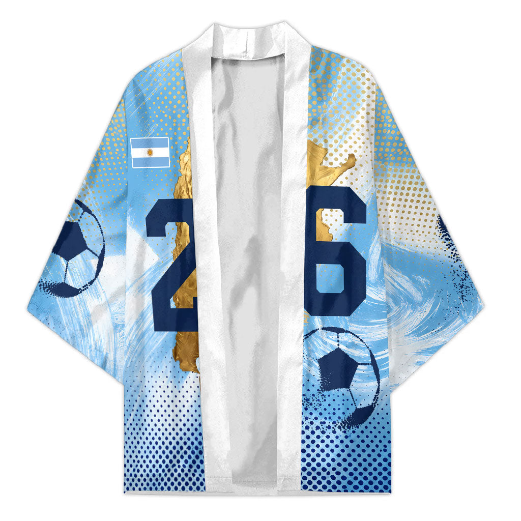 Argentina Football Land Of Champions Kimono Halftone Dot Jaguar Mascot National Map