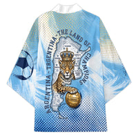 Argentina Football Land Of Champions Kimono Halftone Dot Jaguar Mascot National Map