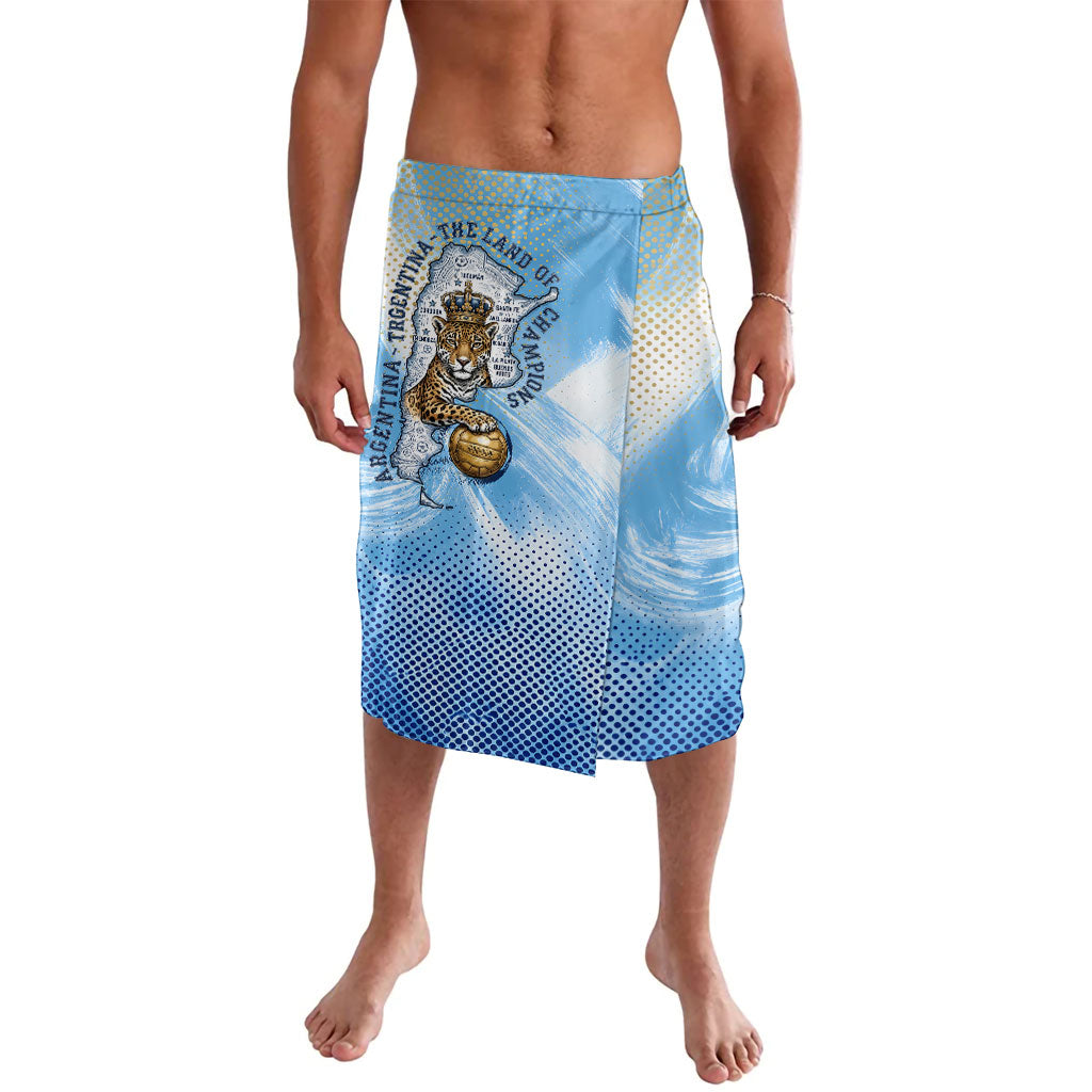 Argentina Football Land Of Champions Lavalava Halftone Dot Jaguar Mascot National Map