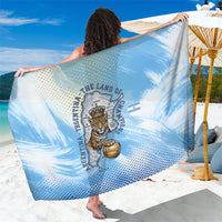 Argentina Football Land Of Champions Sarong Halftone Dot Jaguar Mascot National Map
