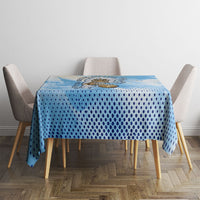 Argentina Football Land Of Champions Tablecloth Halftone Dot Jaguar Mascot National Map