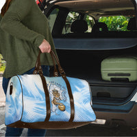 Argentina Football Land Of Champions Travel Bag Halftone Dot Jaguar Mascot National Map