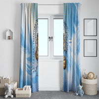 Argentina Football Land Of Champions Window Curtain Halftone Dot Jaguar Mascot National Map