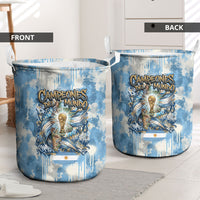 Argentina Football Campeones Del Mundo 2026 Laundry Basket Champions Soccer Flag Watercolor Paint Drips Trophy