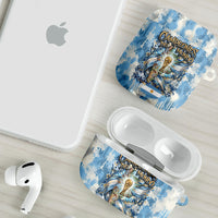 Argentina Football Campeones Del Mundo 2026 AirPods Case Champions Soccer Flag Watercolor Paint Drips Trophy