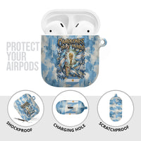 Argentina Football Campeones Del Mundo 2026 AirPods Case Champions Soccer Flag Watercolor Paint Drips Trophy