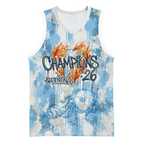 Argentina Football Campeones Del Mundo 2026 Basketball Jersey Champions Soccer Flag Watercolor Paint Drips Trophy