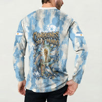 Argentina Football Campeones Del Mundo 2026 Button Sweatshirt Champions Soccer Flag Watercolor Paint Drips Trophy