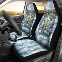 Argentina Football Campeones Del Mundo 2026 Car Seat Cover Champions Soccer Flag Watercolor Paint Drips Trophy
