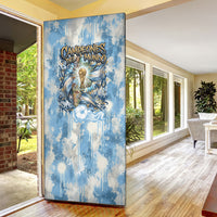 Argentina Football Campeones Del Mundo 2026 Door Cover Champions Soccer Flag Watercolor Paint Drips Trophy