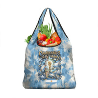 Argentina Football Campeones Del Mundo 2026 Grocery Bag Champions Soccer Flag Watercolor Paint Drips Trophy