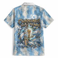 Argentina Football Campeones Del Mundo 2026 Hawaiian Shirt Champions Soccer Flag Watercolor Paint Drips Trophy
