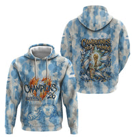 Argentina Football Campeones Del Mundo 2026 Hoodie Champions Soccer Flag Watercolor Paint Drips Trophy