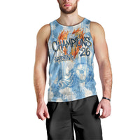 Argentina Football Campeones Del Mundo 2026 Men Tank Top Champions Soccer Flag Watercolor Paint Drips Trophy