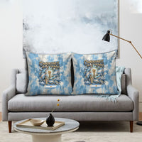 Argentina Football Campeones Del Mundo 2026 Pillow Cover Champions Soccer Flag Watercolor Paint Drips Trophy