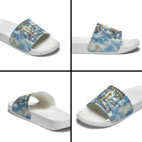 Argentina Football Campeones Del Mundo 2026 Slide Sandals Champions Soccer Flag Watercolor Paint Drips Trophy