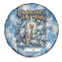 Argentina Football Campeones Del Mundo 2026 Spare Tire Cover Champions Soccer Flag Watercolor Paint Drips Trophy