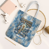Argentina Football Campeones Del Mundo 2026 Tote Bag Champions Soccer Flag Watercolor Paint Drips Trophy