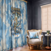 Argentina Football Campeones Del Mundo 2026 Window Curtain Champions Soccer Flag Watercolor Paint Drips Trophy