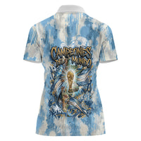 Argentina Football Campeones Del Mundo 2026 Women Polo Shirt Champions Soccer Flag Watercolor Paint Drips Trophy