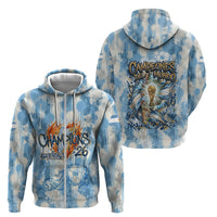 Argentina Football Campeones Del Mundo 2026 Zip Hoodie Champions Soccer Flag Watercolor Paint Drips Trophy