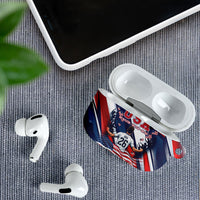USA World Football AirPods Case One Team One Goal - Patriotic Bald Eagle Mascot Soccer
