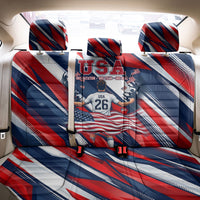USA World Football Back Car Seat Cover One Team One Goal - Patriotic Bald Eagle Mascot Soccer