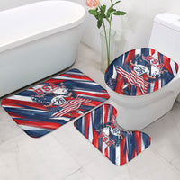 USA World Football Bathroom Set One Team One Goal - Patriotic Bald Eagle Mascot Soccer