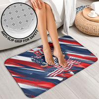 USA World Football Bathroom Set One Team One Goal - Patriotic Bald Eagle Mascot Soccer