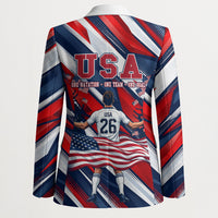 USA World Football Blazer One Team One Goal - Patriotic Bald Eagle Mascot Soccer