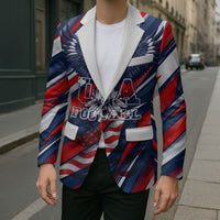 USA World Football Blazer One Team One Goal - Patriotic Bald Eagle Mascot Soccer