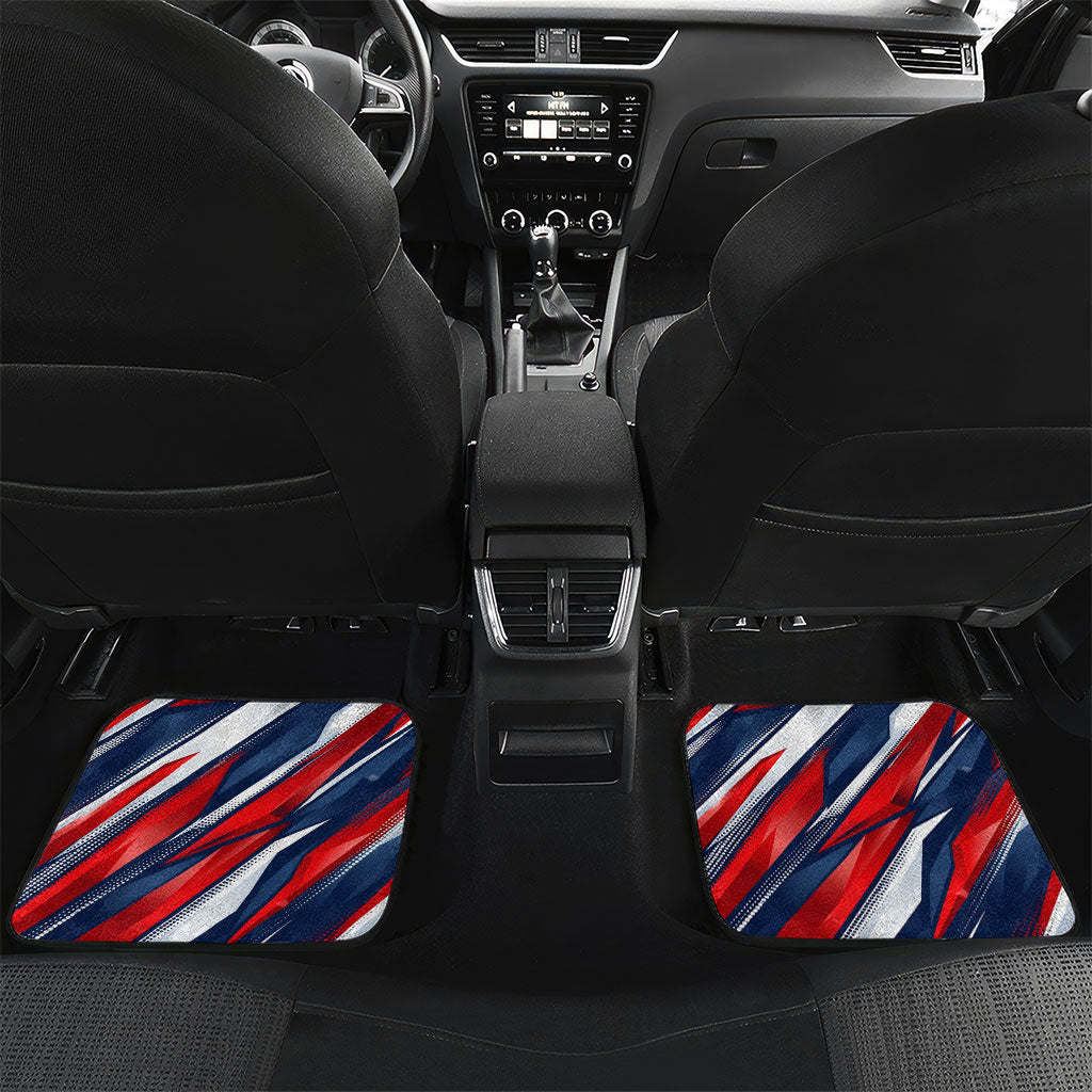 USA World Football Car Mats One Team One Goal - Patriotic Bald Eagle Mascot Soccer