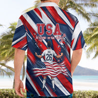 USA World Football Hawaiian Shirt One Team One Goal - Patriotic Bald Eagle Mascot Soccer