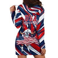 USA World Football Hoodie Dress One Team One Goal - Patriotic Bald Eagle Mascot Soccer