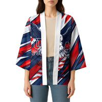 USA World Football Kimono One Team One Goal - Patriotic Bald Eagle Mascot Soccer