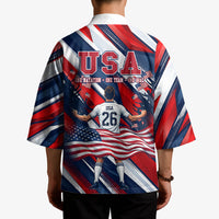 USA World Football Kimono One Team One Goal - Patriotic Bald Eagle Mascot Soccer