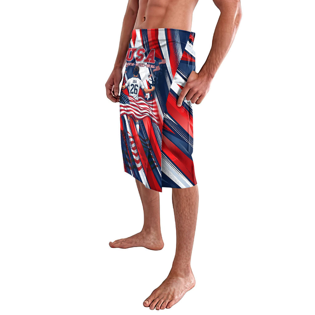 USA World Football Lavalava One Team One Goal - Patriotic Bald Eagle Mascot Soccer