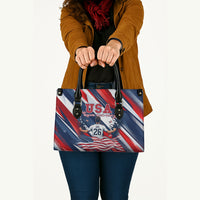 USA World Football Leather Bag One Team One Goal - Patriotic Bald Eagle Mascot Soccer